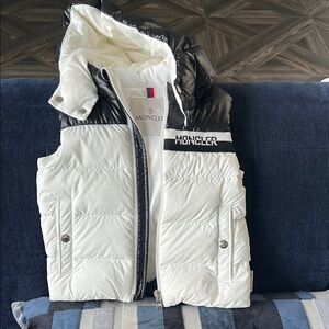 Moncler Black and White Kids Vest